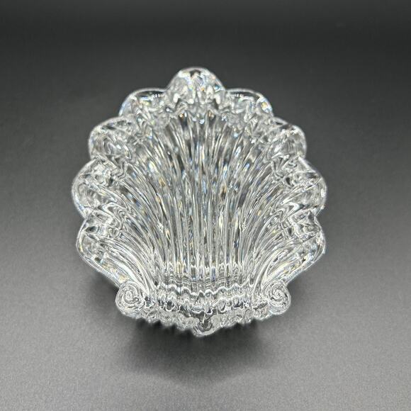 Vintage Other - Vintage Sea Shell Shaped Small Glass Trinket Box